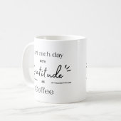 Begin elke dag met dankbaarheid en koffie-Mok Koffiemok (Voorkant links)