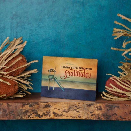 Begin elke dag met dankbaarheid fotoplaat (Zijkant)