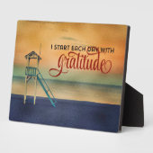 Begin elke dag met dankbaarheid fotoplaat (Zijkant)