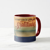 Begin elke dag met dankbaarheid mok (Voorkant rechts)