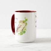 Begin elke dag met een dankbaar hart Cute Bird Mok (Voorkant links)