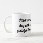Begin elke dag met een dankbaar hart Mok (Links)