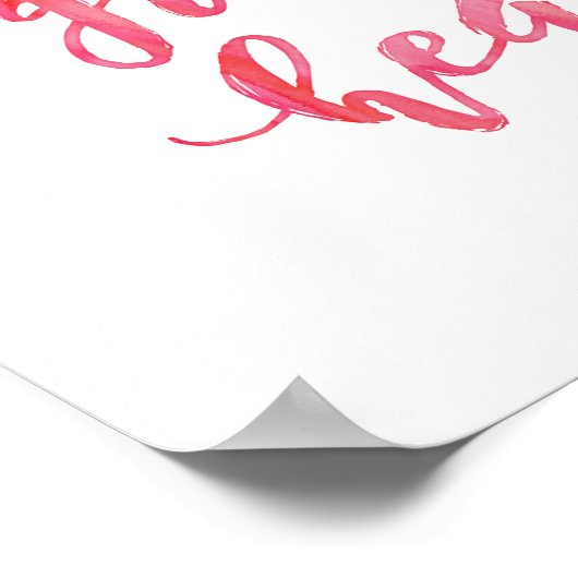 Begin elke dag met een dankbare hartafdruk poster (Hoek)