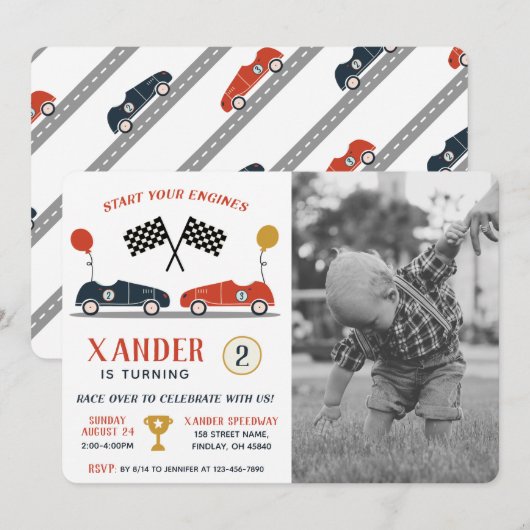 Begin elke dag met een foto van uw motorvoertuig o kaart (Voorkant / Achterkant)