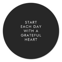 Begin elke dag met een Grateful Heart Black Minima