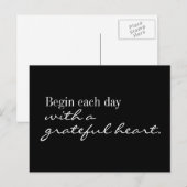 Begin elke dag met een Grateful Heart Briefkaart (Voorkant / Achterkant)