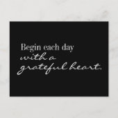 Begin elke dag met een Grateful Heart Briefkaart (Voorkant)