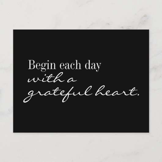 Begin elke dag met een Grateful Heart Briefkaart (Voorkant)