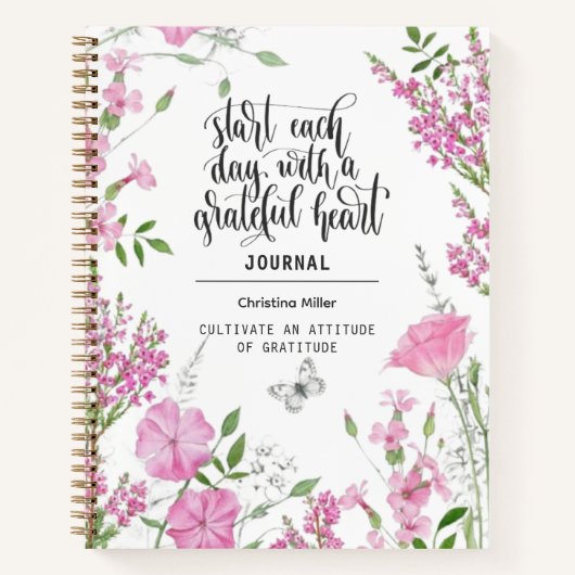 Begin elke dag met een Grateful Heart Journal Notitieboek (Voorkant)