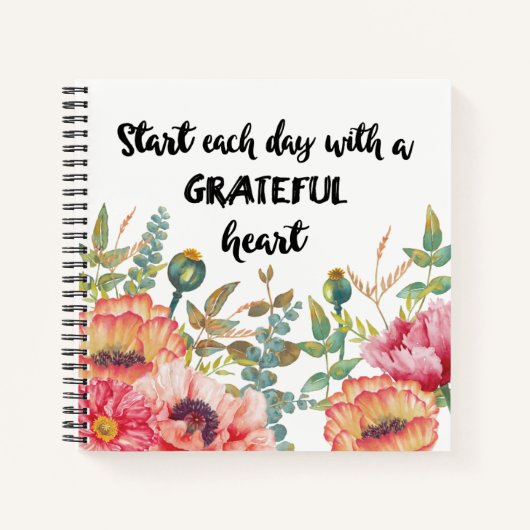 Begin elke dag met een Grateful Heart Notitieboek (Voorkant)