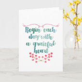 Begin elke dag met een Grateful Heart Quote Kaart (Gele Bloem)