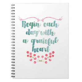 Begin elke dag met een Grateful Heart Quote Notitieboek