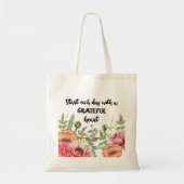 Begin elke dag met een Grateful Heart Tote Bag (Voorkant)