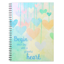 Begin elke dag met Grateful Heart Colourful Quote