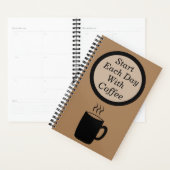 "Begin elke dag met koffie" Koffie Eerst! Journal Planner (Display)