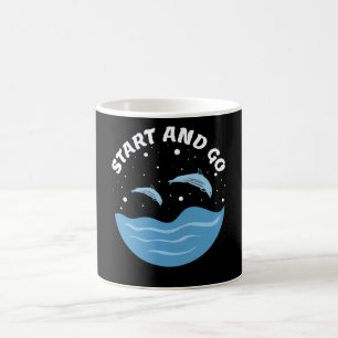 Begin en ga! - Cute Dolphins Koffiemok