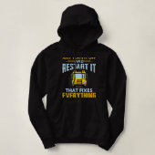 Begin er nog eens mee dat Fix Alles Funny School D Hoodie (Design voorkant)