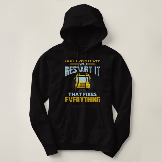 Begin er nog eens mee dat Fix Alles Funny School D Hoodie (Design voorkant)