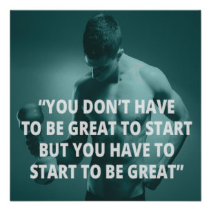 Begin Groot te Worden Motiverende Fitnessposter Perfect Poster