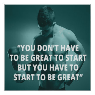 Begin Groot te Worden Motiverende Fitnessposter Perfect Poster