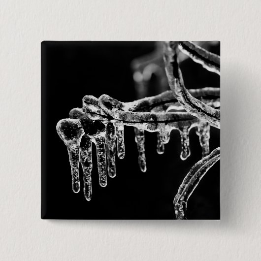 begin ijskoude winter vierkante button 5,1 cm (Voorkant)