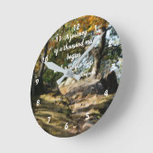 Begin Inspirerend Quote Woodland Path  Ronde Klok (Hoek)