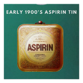 Begin jaren 1900 Aspirine Tin Perfect Poster