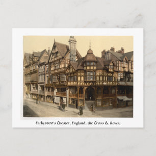 Begin jaren 1900 Chester, Engeland straatscène Briefkaart