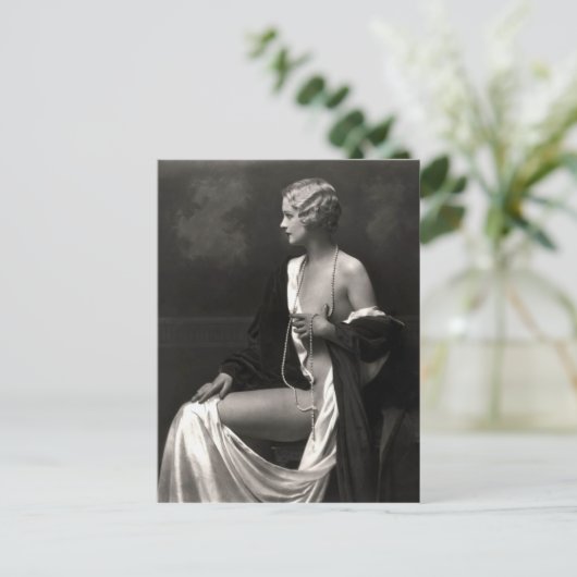 Begin jaren 1900 Franse schoonheid Briefkaart (Staand voorkant)