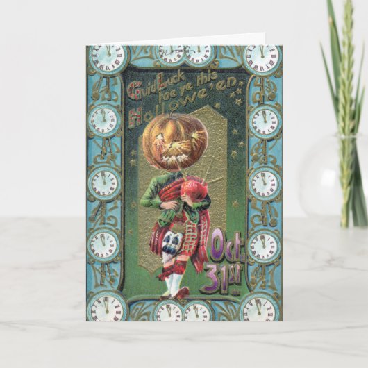 Begin jaren 1900 Halloween Groeten Feestdagen Kaart (Voorkant)