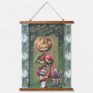 Begin jaren 1900  Halloween Groeten Hangend Wandkleed