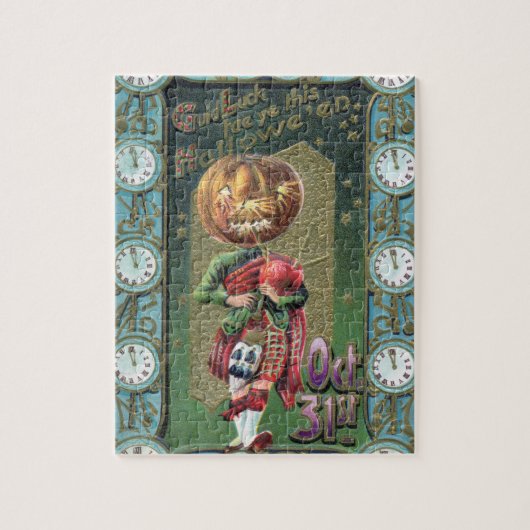 Begin jaren 1900  Halloween Groeten Legpuzzel (Verticaal)