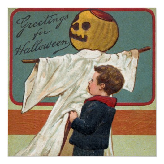 Begin jaren 1900 Halloween Groeten Perfect Poster (Voorkant)