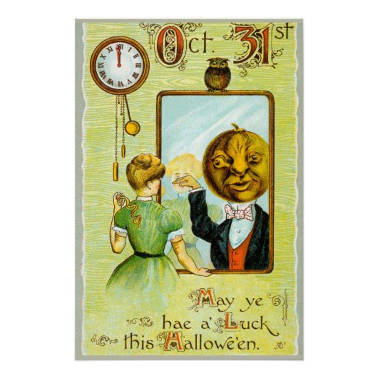 Begin jaren 1900 Halloween Groeten Perfect Poster (Voorkant)
