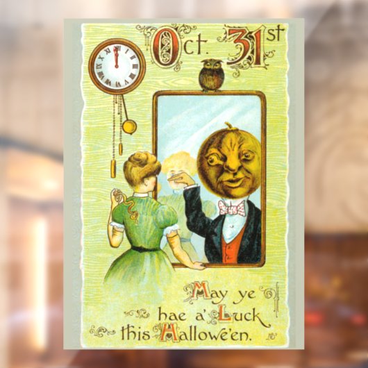 Begin jaren 1900 Halloween Groeten Raamsticker (Vel 2)
