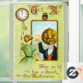 Begin jaren 1900  Halloween Groeten Raamsticker (Huis)