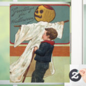 Begin jaren 1900  Halloween Groeten Raamsticker (Huis)