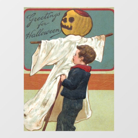 Begin jaren 1900  Halloween Groeten Raamsticker (Vel)
