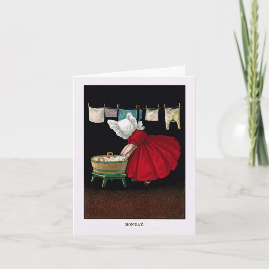 Begin jaren 1900 maandag Sunbonnet Sue Kaart (Voorkant)