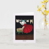 Begin jaren 1900 maandag Sunbonnet Sue Kaart (Gele Bloem)