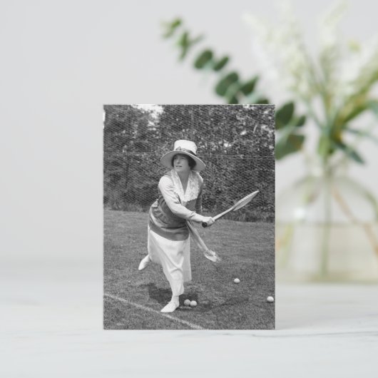 Begin jaren 1900 Mode Tennis Briefkaart (Staand voorkant)