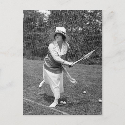 Begin jaren 1900 Mode Tennis Briefkaart (Voorkant)