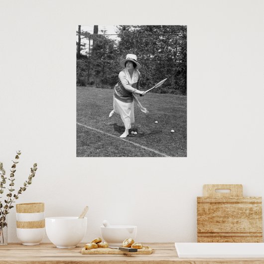 Begin jaren 1900 Mode Tennis Poster (Keuken)