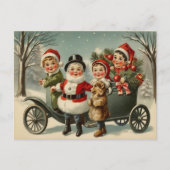 Begin jaren 1900 Schattigee feestelijke kerst Feestdagenkaart (Voorkant)