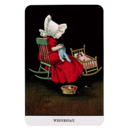 Begin jaren 1900, woensdag Sunbonnet Sue Magnet Magneet