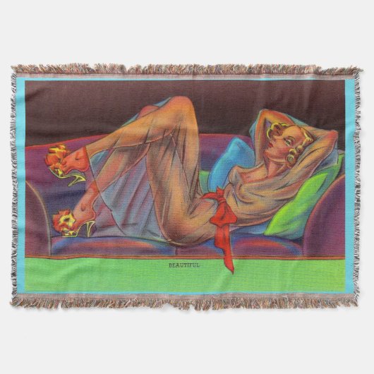 begin jaren '40: Prachtige pin-up girl Deken (Voorkant)