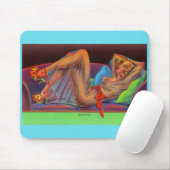 begin jaren '40: Prachtige pin-up girl Muismat (Met muis)