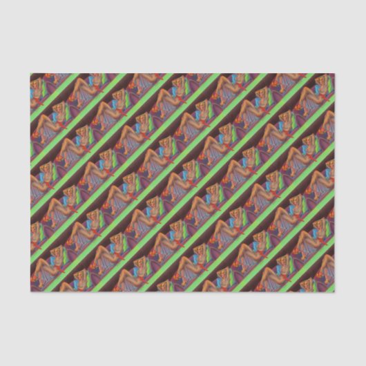 begin jaren '40: Prachtige pin-up girl Tissuepapier (Voorkant)