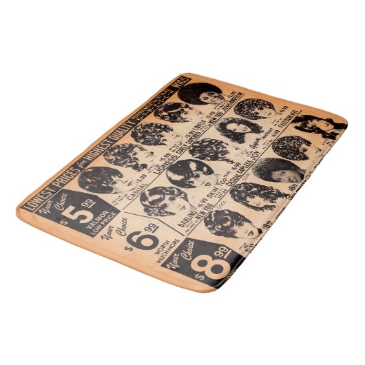 begin jaren zeventig wijk reclame badmat (Gekanteld)