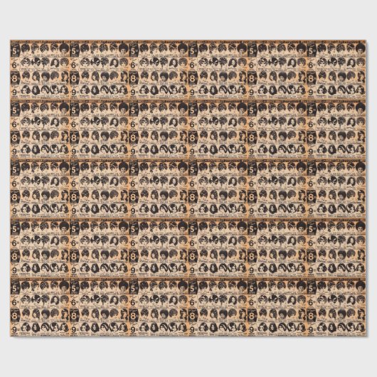 begin jaren zeventig wijk reclame cadeaupapier (Vlak)